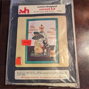 NEW Valley Handcrafters 507 Little Muffet Sewing Crewel Kit Makes 6 x 8 hanging